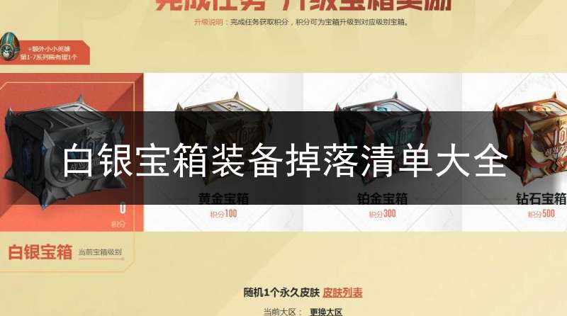 白银宝箱装备掉落清单大全