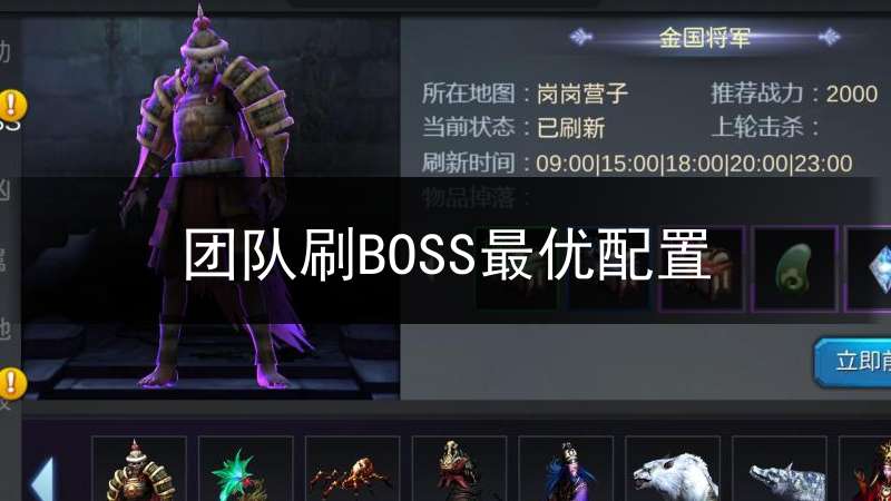 团队刷BOSS最优配置