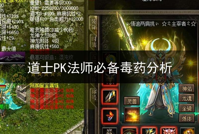 道士PK法师必备毒药分析